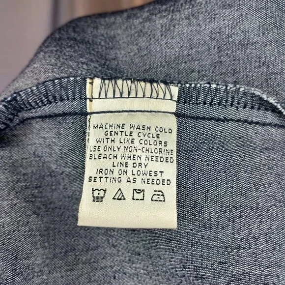 Evan Picone Dark Wash Stretch Denim Belted Jacket - Picture 7 of 8